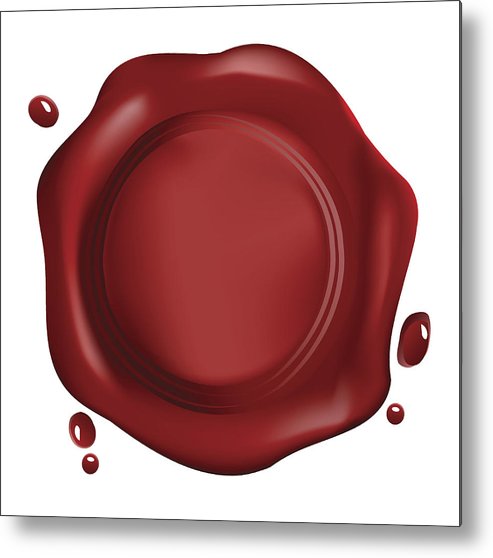 493x558 Red Wax Seal Vector Metal Print