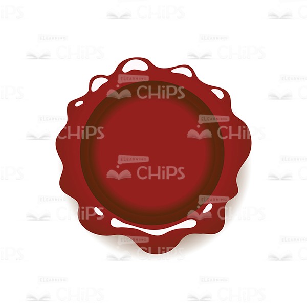 600x600 Red Wax Seal Vector Object