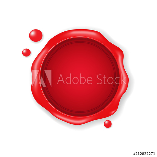 500x500 Red Wax Seal Vector Illustration