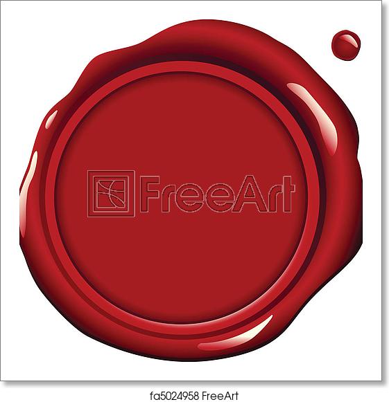 561x581 Free Art Print Of Red Wax Seal Realistic Red Wax Seal Vector