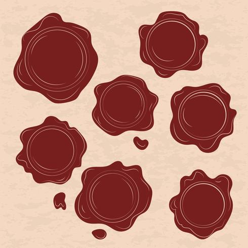 Set Of Red Wax Stamp Vectors 490x490 Set Of Red Wax Stamp Vectors