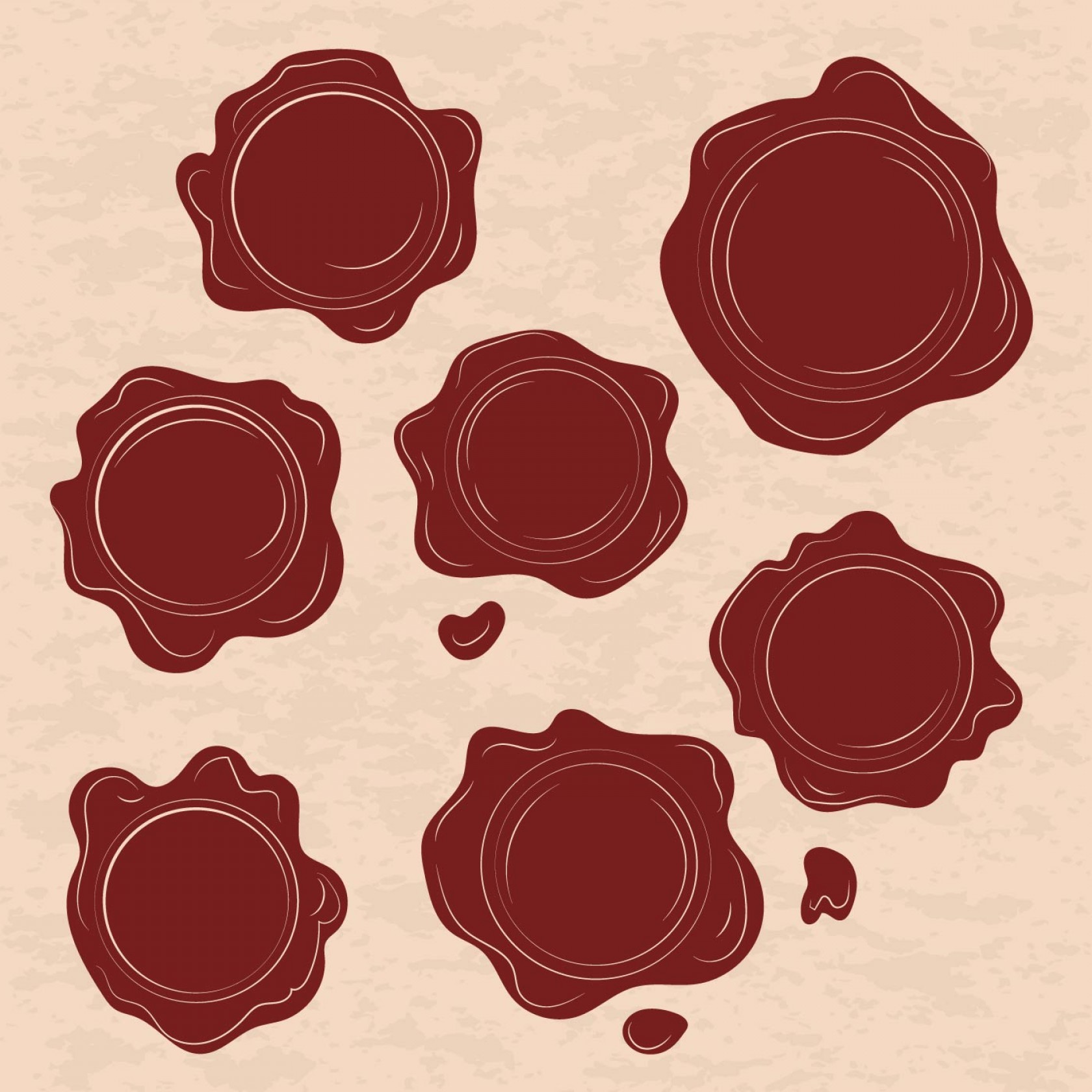Set Of Red Wax Stamp Vectors Handandbeak 1680x1680 Set Of Red Wax Stamp Vectors Handandbeak