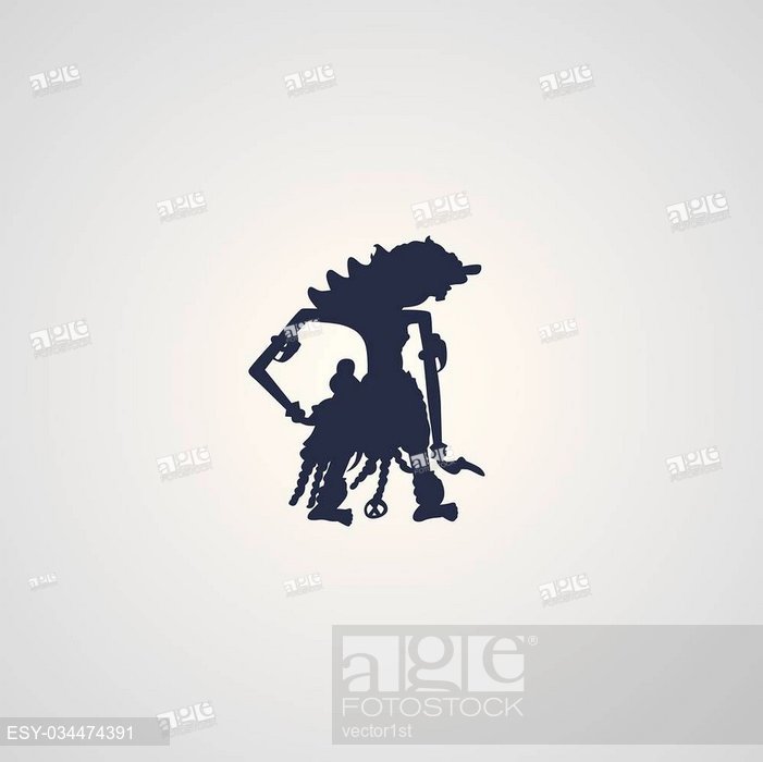 701x700 Indonesia Wayang Puppet Theme Vector Art Illustration, Stock