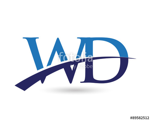 500x400 Wd Logo Letter Swoosh Stock Image And Royalty Free Vector