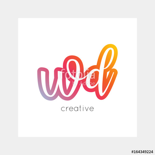 500x500 Wd Logo, Vector Useful As Branding, App Icon, Alphabet