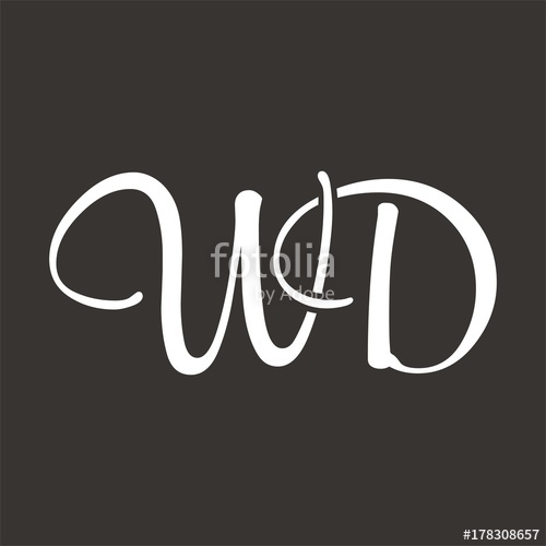 500x500 Wd Logo Letter Design Template Vector Stock Image And Royalty