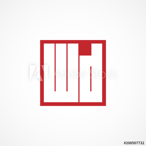 500x500 Initial Letter Wd Logo Vector Design