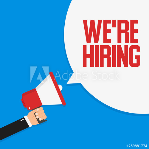 500x500 We Are Hiring Vector Illustration