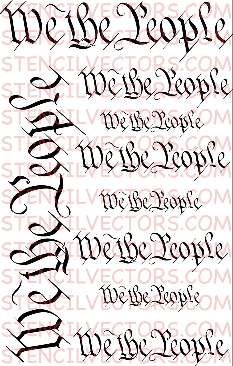 816x1280 We The People Stencil Vector Pack