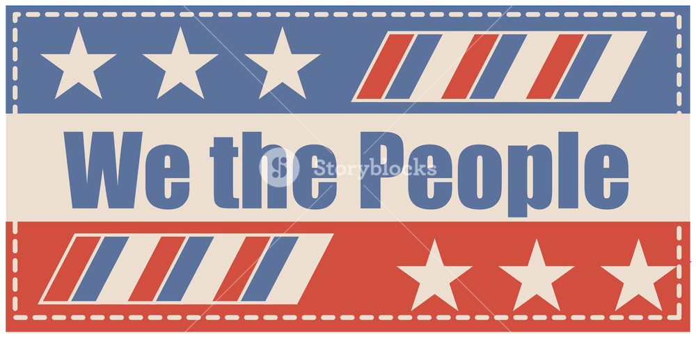 1000x488 We The People Vector Royalty Free Stock Image
