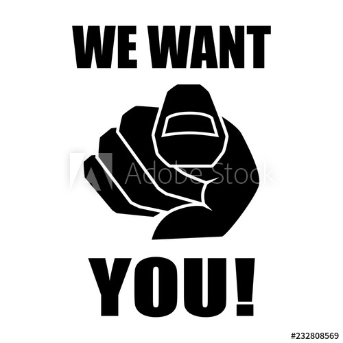 500x500 We Need You Concept Vector Illustration Human Hand