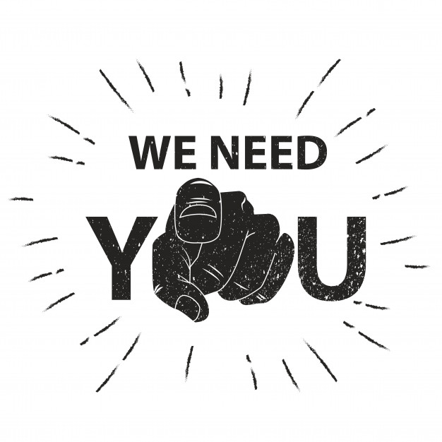626x626 We Need You Concept Vector Illustration Retro Human Hand