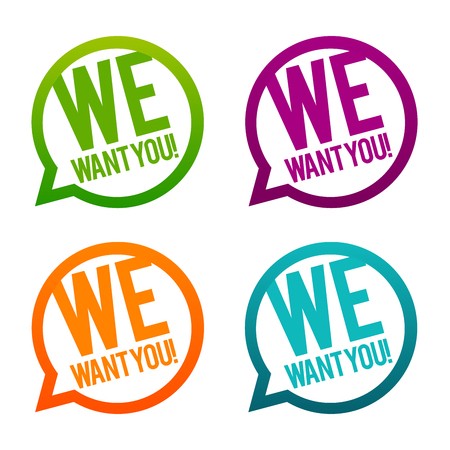 450x450 We Want You Round Buttons Circle Vector Royalty Free