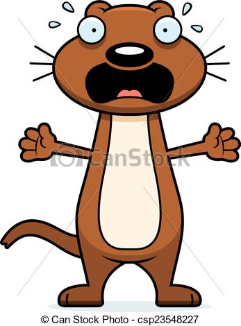 347x470 Scared Cartoon Weasel A Cartoon Illustration Of A Weasel