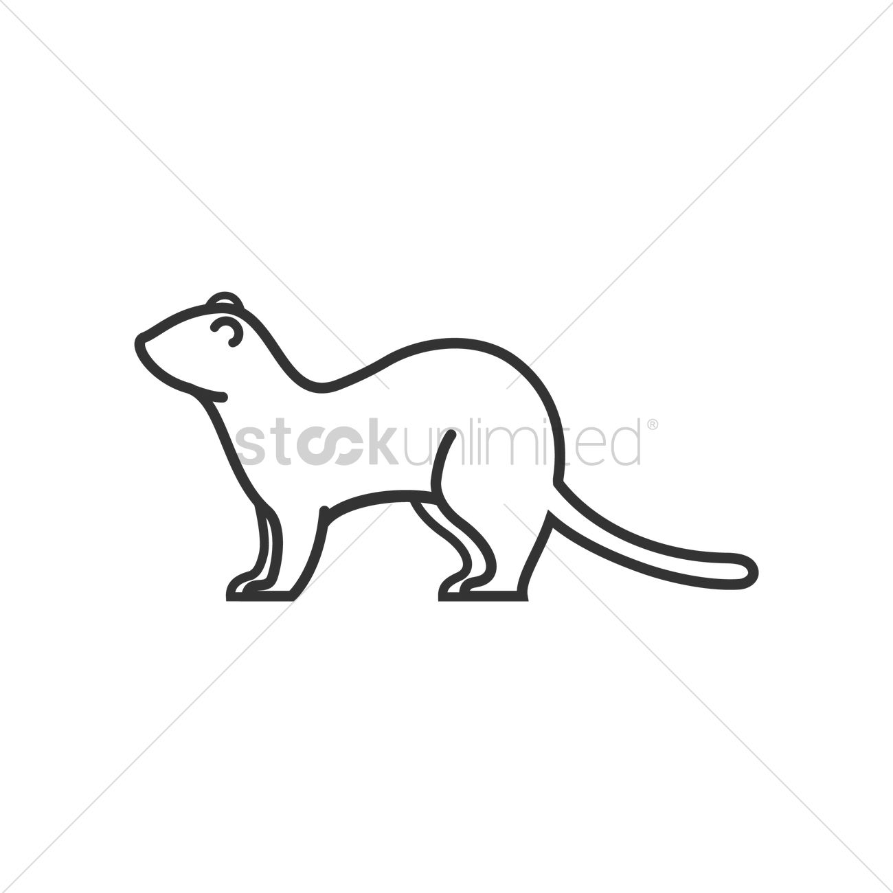 1300x1300 Weasel Vector Image
