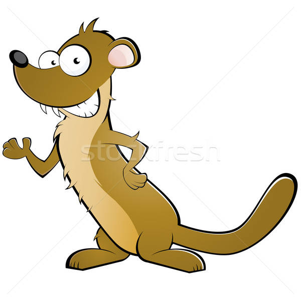 600x600 Funny Cartoon Weasel Vector Illustration Dietmar