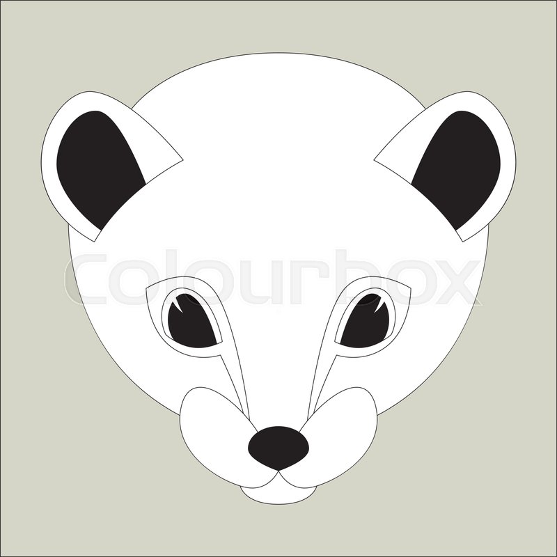 800x800 Cartoon Weasel Face Vector Stock Vector Colourbox