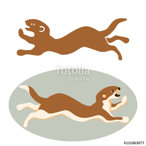 500x500 Weasel Animal Vector Illustration Style Flat Stock Image