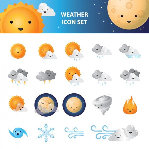 626x626 Weather Icon Set Vector Free Download