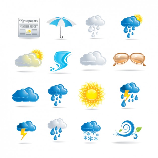 626x626 Weather Icons Collection Vector Free Download