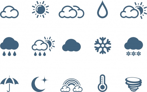 600x376 Weather Icons Vector Free Vector In Encapsulated Postscript