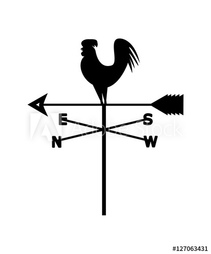 416x500 Vector Image Of A Weather Vane