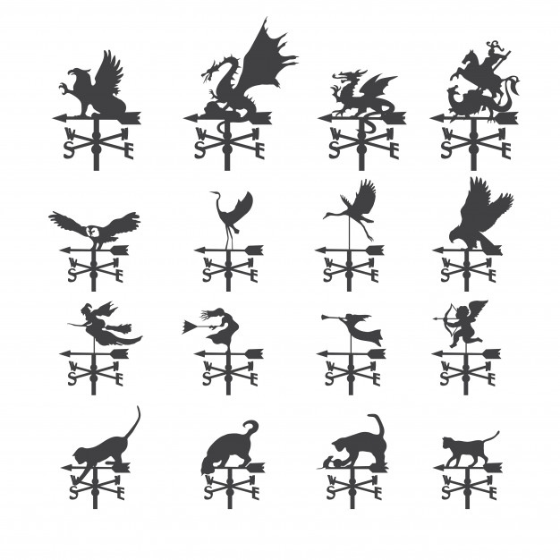 626x626 Weather Vane Vector Premium Download