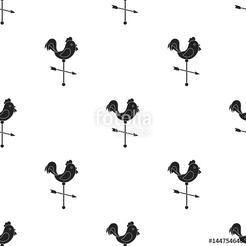 500x500 Weather Vane Icon In Black Style Isolated On White Background