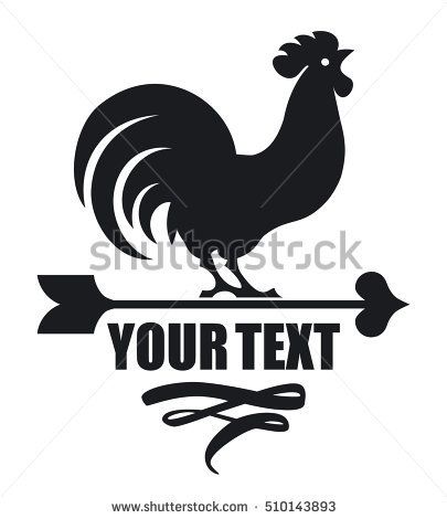405x470 Weather Vane Rooster Pointer Vector Illustration Chickens