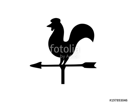 500x400 Rooster, Weather Vane, Wind Direction Stock Image And Royalty