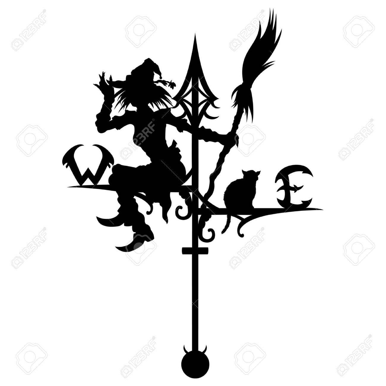 1300x1300 Stock Vector Weather Vanes In Weather Vanes, Halloween