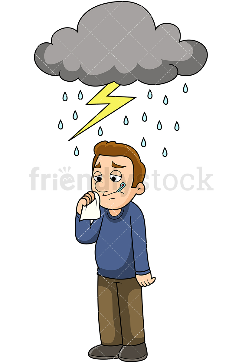 Man Feeling Under The Weather Cartoon Vector Clipart 800x1200 Man Feeling Under The Weather Cartoon Vector Clipart