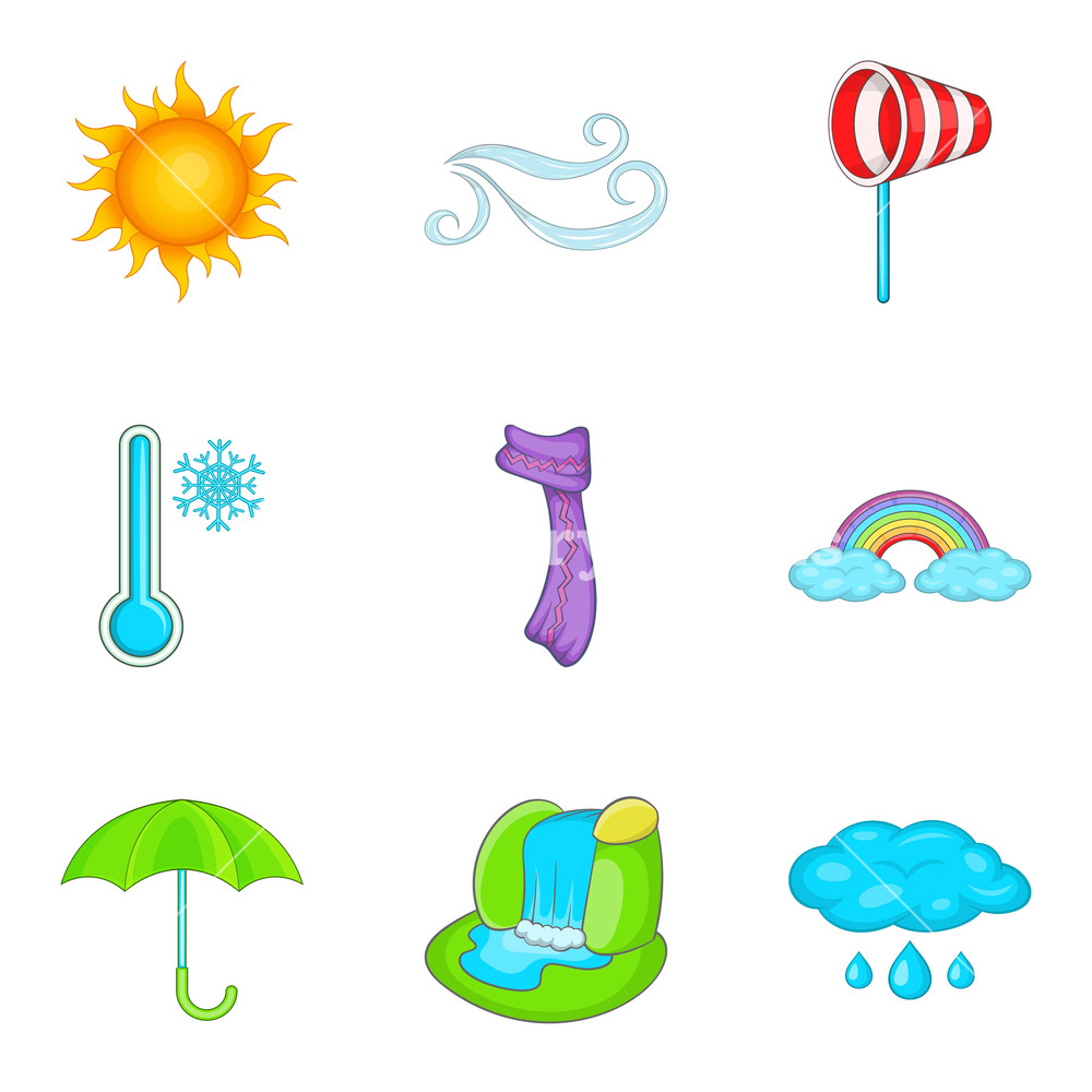 Predicting The Weather Icons Set Cartoon Set Of Predicting 1000x1000 Predicting The Weather Icons Set Cartoon Set Of Predicting