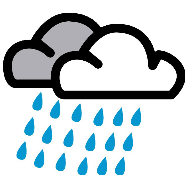 Rainy Weather Vector Symbol 660x660 Rainy Weather Vector Symbol