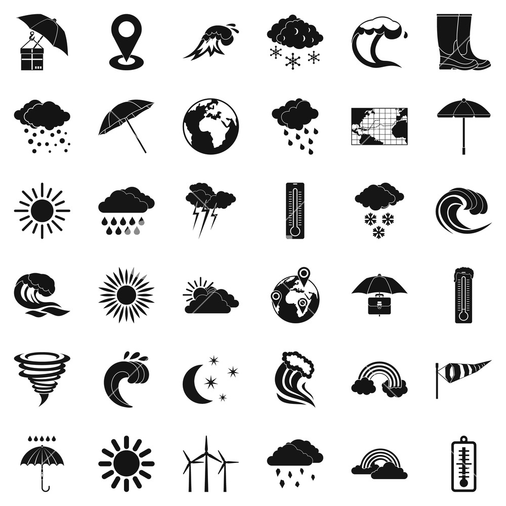 Cold Weather Icons Set Simple Style Of Cold Weather Vector 1000x1000 Cold Weather Icons Set Simple Style Of Cold Weather Vector