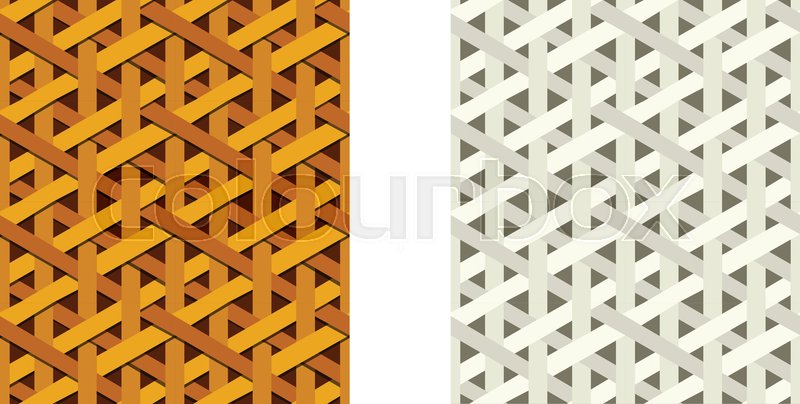 800x404 Seamless Weave Rattan Pattern, Flat Stock Vector Colourbox