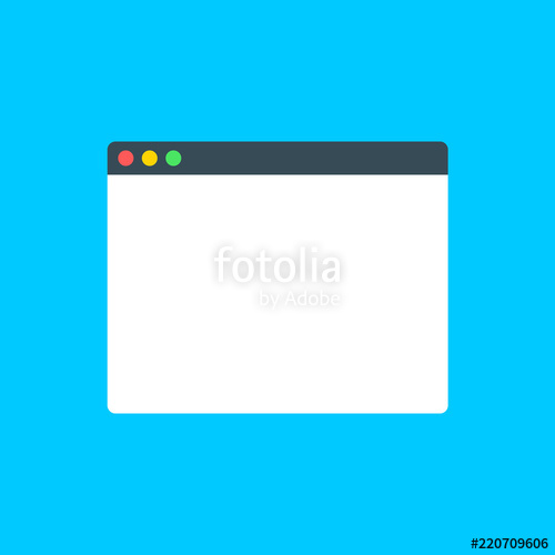 500x500 Browser Window Web Browser In Flat Style Window Concept Internet