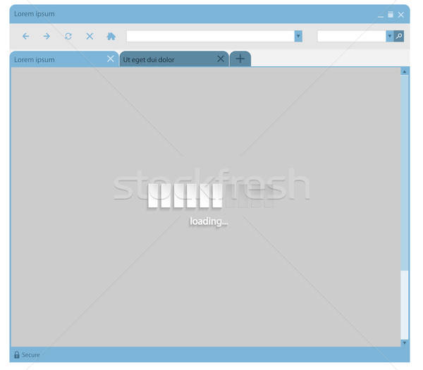 600x525 Website Loading In Flat Style Web Browser Vector Illustration