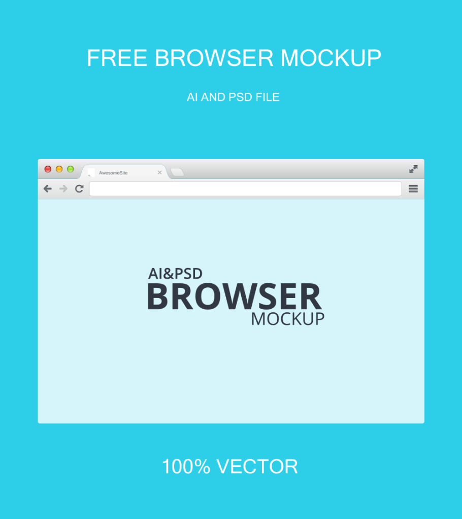 910x1024 Free Handpicked Web Browser Mockups