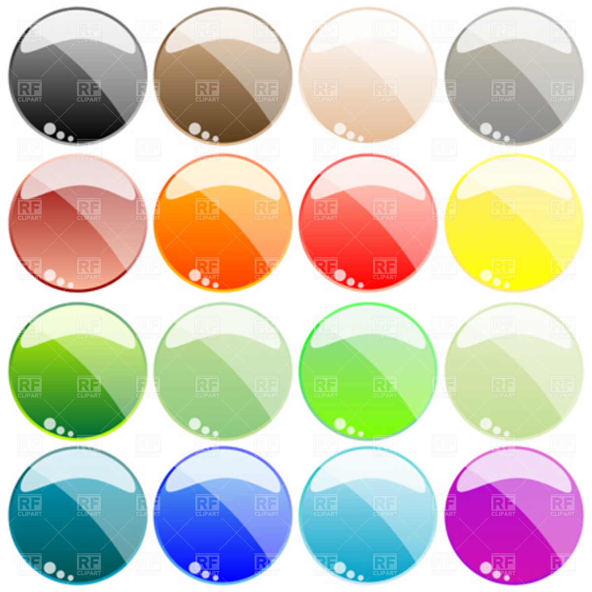1200x1200 Glossy Blank Web Buttons Vector Image Of Design Elements