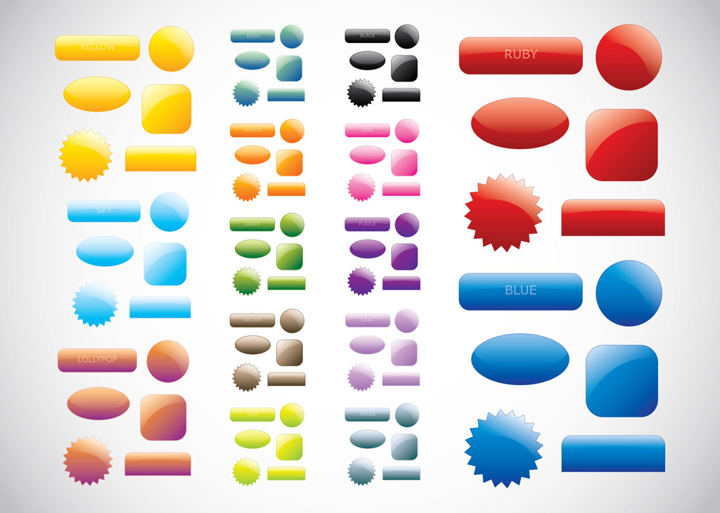 1024x730 Vector Web Buttons Images