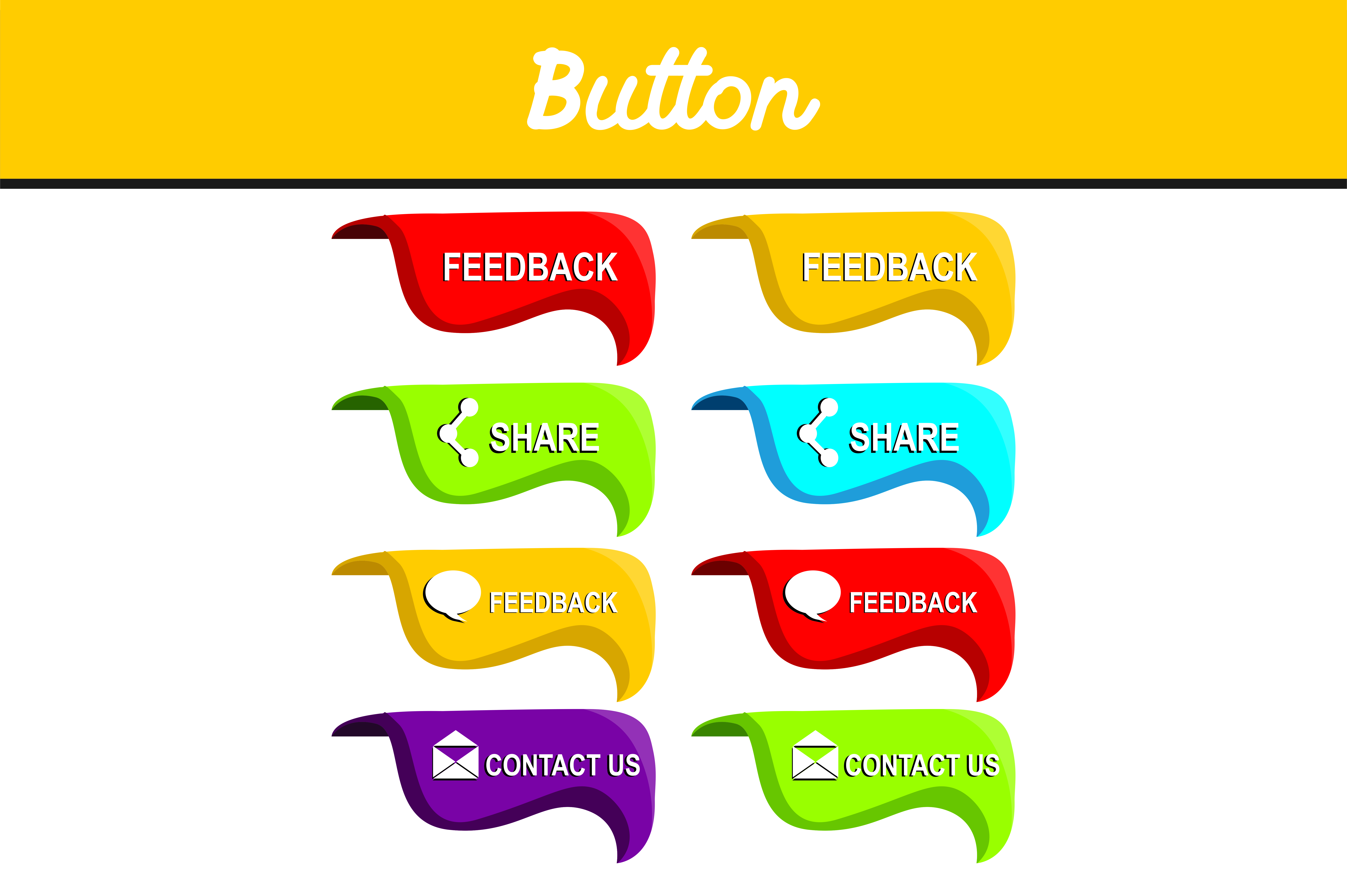 7514x5000 Web Button Vector Bundle Graphic