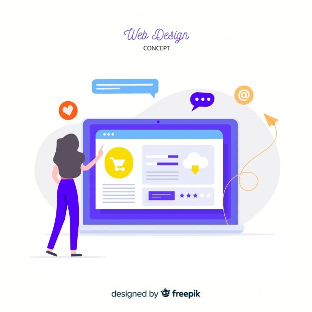 Colorful Web Design Concept With Flat Design Free Vector 626x626 Colorful Web Design Concept With Flat Design Free Vector