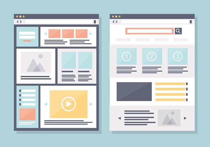 Modern Flat Web Design Vector Background 700x490 Modern Flat Web Design Vector Background