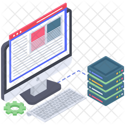 256x256 Web Development Vector Icon Of Isometric Style