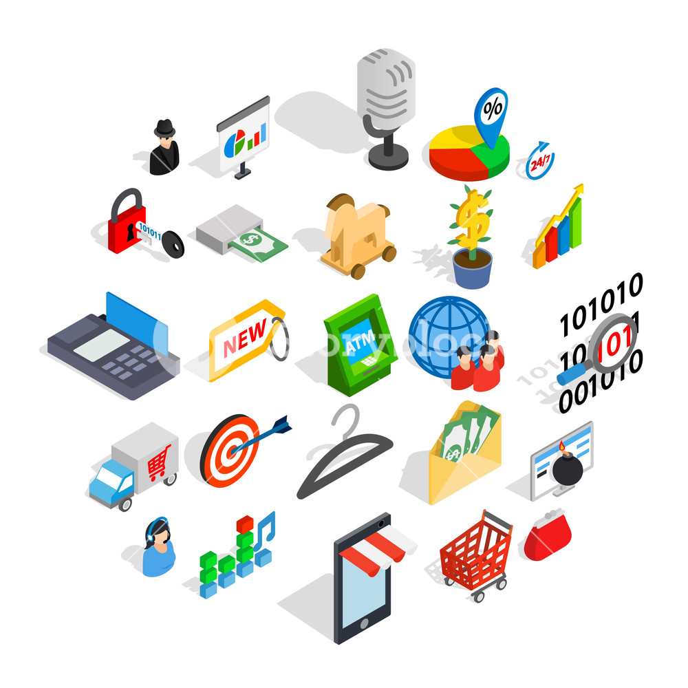 1000x1000 Website Development Icons Set Isometric Set Of Website