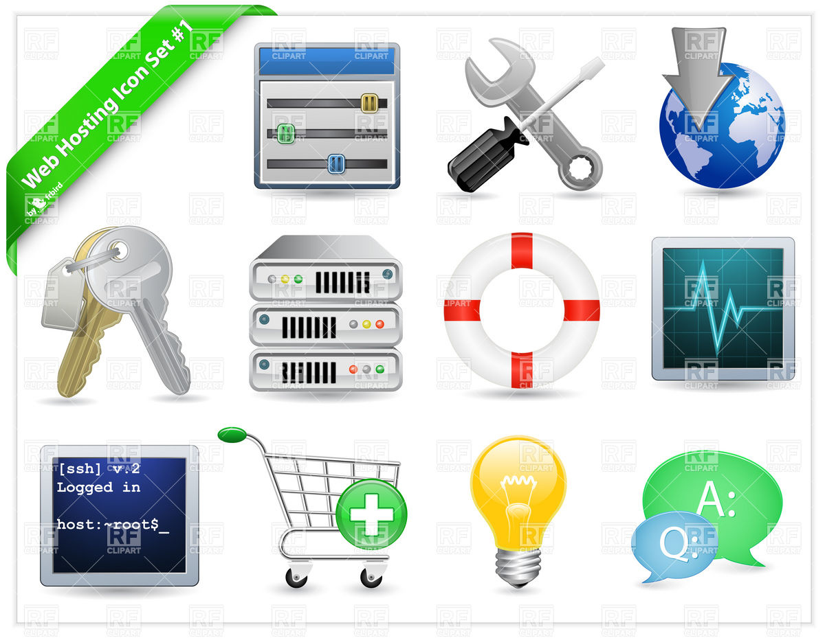 1200x929 Web Hosting Icon Set Vector Image Of Technology Frbird