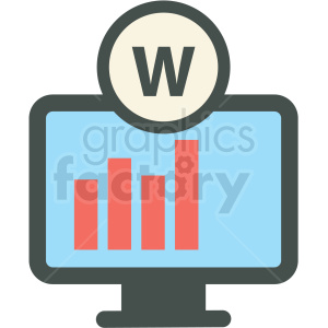 300x300 Website Statistics Web Hosting Vector Icons Clipart Royalty Free