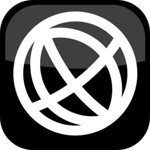 300x300 Black Globe Icon Clip Art