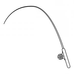 300x300 Fishing Rod Icon Outline Illustration Of Fishing Rod Vector Icon